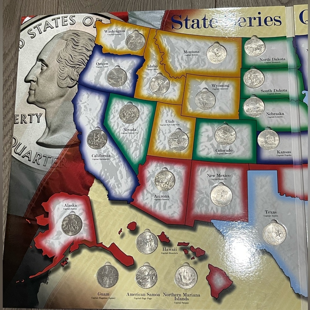 State Series Quarters Collector Map - Picture 7 of 8